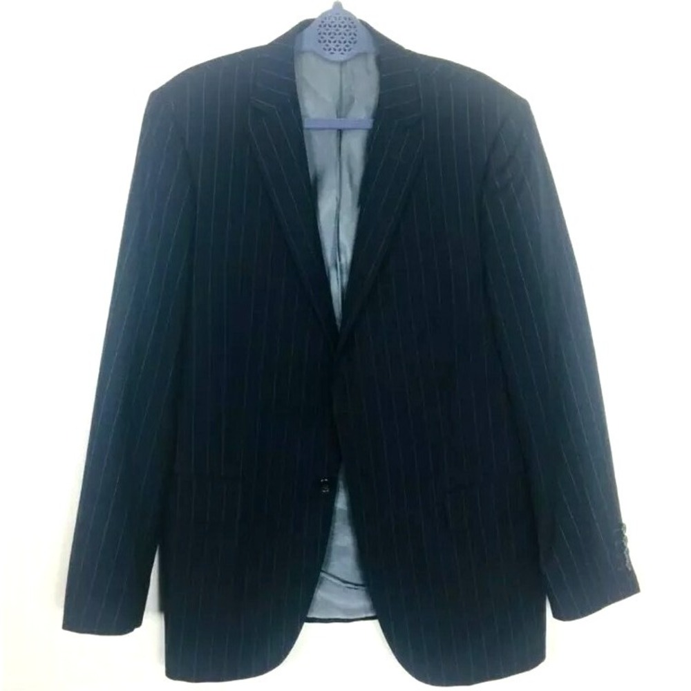 Tiglio Suit Jacket Luxe Super 150'S Wool Mens Blue Novello Biella Italy 40R